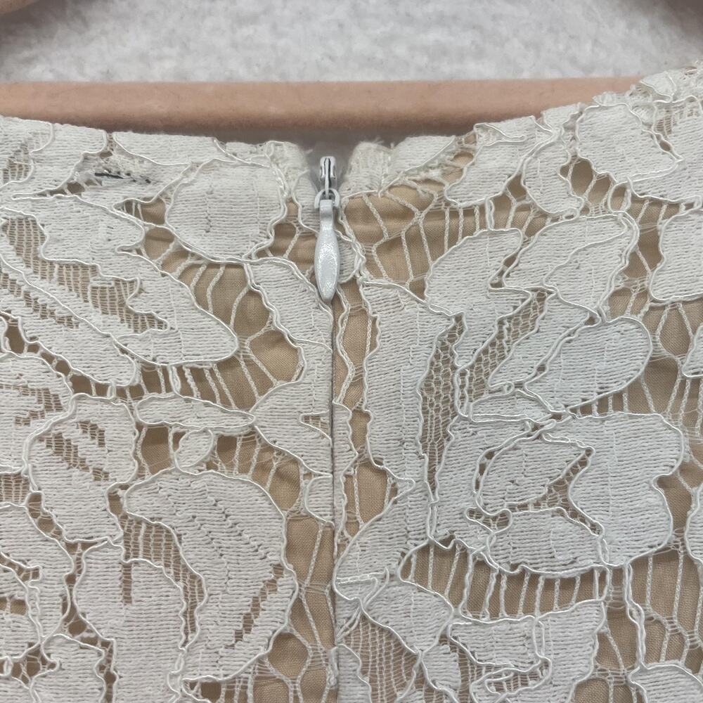 Lulus Dress Womens Small White Lace Long Sleeve Sheath Mini Shower Bridal - Picture 7 of 13